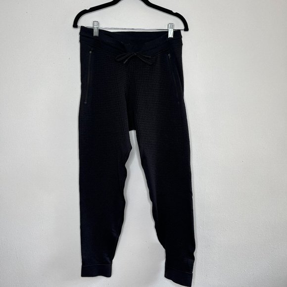 lululemon Men's At Ease Jogger - Black Waffle Joggers - Size S/M - Picture 3 of 7